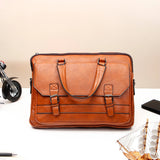 Brown Leather Laptop Bag With Archies Black Diamond Perfume