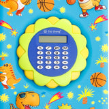 Sky Blue Dinosaur Calculator Pencil Case