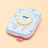 Blue Unicorn Calculator Pencil Case
