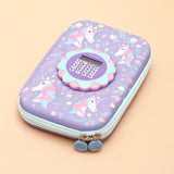 Purple Unicorn Calculator Pencil Case