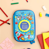 Sky Blue Space Calculator Pencil Case