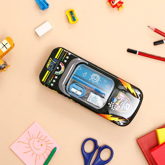 Black Race Car Pencil Box