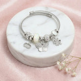 Silver Toned Charms Bracelet