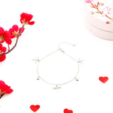 Dragonfly Silver Charm Anklet