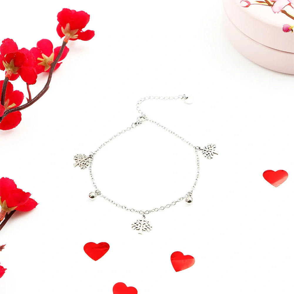 Wisdom Tree Silver Charm Anklet