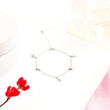 Silver Butterfly Charm Anklet