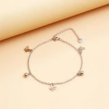 Silver Butterfly Charm Anklet