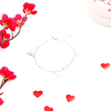 Starfish Silver Charm Anklet