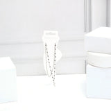 Black Beads Silver Charm Anklet