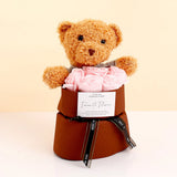 Pink Rose & Teddy Bear Bouquet