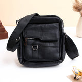 Black Leather Crossbody Sling Bag