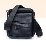 Black Leather Crossbody Sling Bag