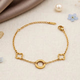 Golden Clover Accent Bracelet