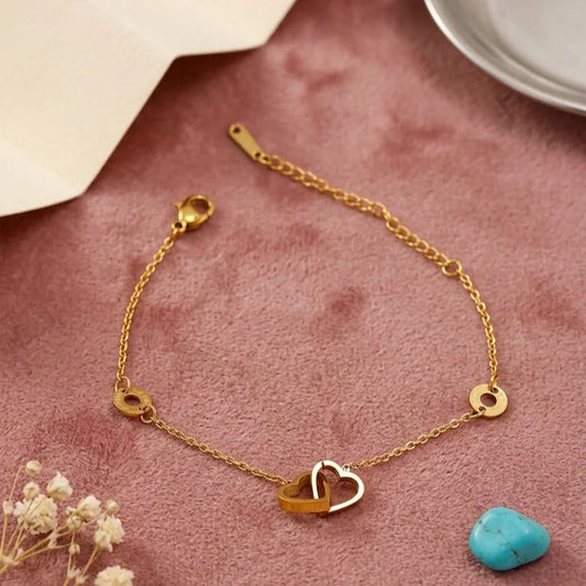 Interlocked Heart Bracelet