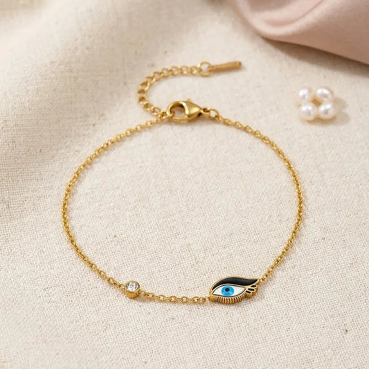 Protective Evil Eye Golden Bracelet