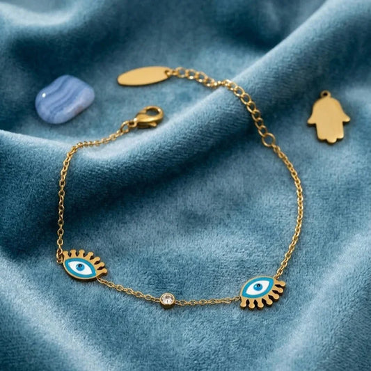 Mystique Evil Eye Golden Bracelet