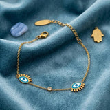 Mystique Evil Eye Golden Bracelet