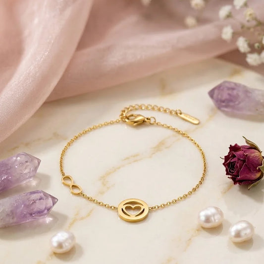 Statement Infinite Heart Bracelet