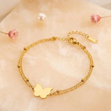 Butterfly Accent Golden Bracelet