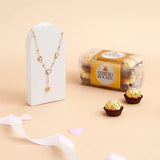 Beloved Muse Golden Chain Pendant With Ferrero Rocher