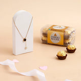 Amour Gold Chain Pendant With Ferrero Rocher
