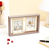 Dual Space Wooden Photo Frame