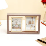 Dual Space Wooden Photo Frame