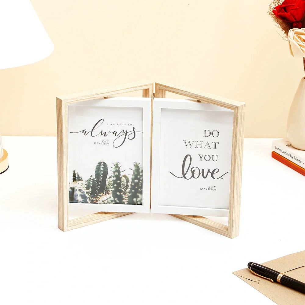 Rotatable Wooden Photo Frame - 12 CM X 17 CM