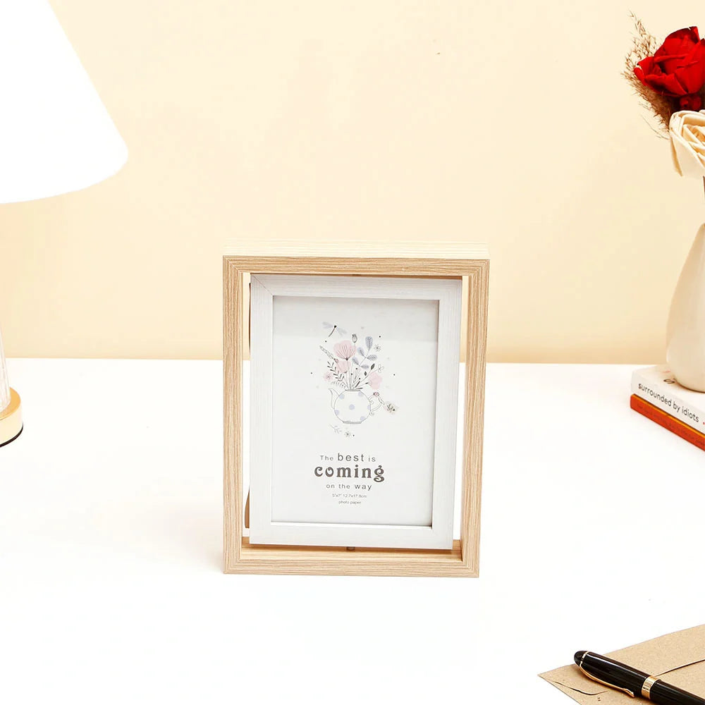 Dual Space Rotatable Photo Frame - 12 CM X 17 CM