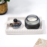 Pack Of 2 Scented Candle in Black Ribbed Glass Jar