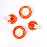 Pack Of 2 Scented Candle in Orange Ribbed Glass Jar