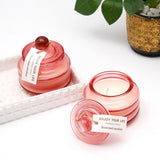 Pack Of 2 Scented Candle in Pink Ribbed Glass Jar