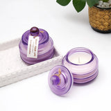 Pack Of 2 Scented Candle in Purple Ribbed Glass Jar