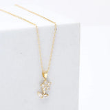 Floral Elegance Pendant Earing Set with Rose