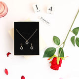 Blossom Blooms Pendant Earing Set with Rose