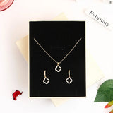 Blossom Blooms Pendant Earing Set with Rose