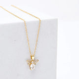 Bee Bliss Pendant Earing Set with Pink Teddy