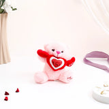 Pink Mini Teddy Bear with Lindt Chocolate and Greeting Card