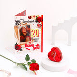 For My Sweet Heart 20 Reasons Why Greeting Card With Rose and Lindt Chocolates