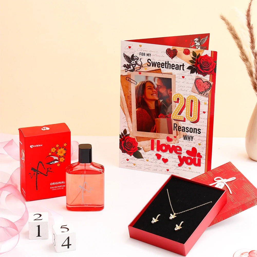 Archies UXR Perfume with Jewellery Set and Card