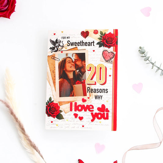 For My Sweet Heart 20 Reasons Why Greeting Card With Envelope