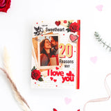 For My Sweet Heart 20 Reasons Why Greeting Card With Envelope