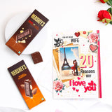 Hersheys Chocolate With My Dear Wife 20 Reasons Why Greeting Card and Envelope