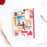 My Dear Wife 20 Reasons Why Greeting Card With Rose and Chocolates