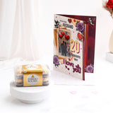 Ferrero Rocher With My Dear Husband 20 Reasons Why Greeting Card and Envelope