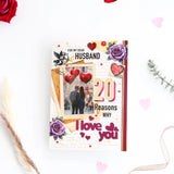 My Dear Husband 20 Reasons Why Greeting Card With Rose and Chocolates