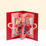 Geisha Chocolate With Sweetheart Love Teddy Greeting Card and Envelope