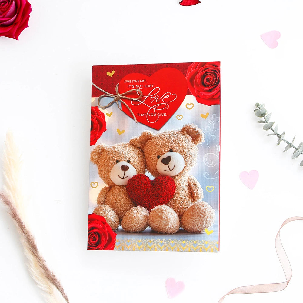 Sweetheart Love Teddy Greeting Card With Envelope