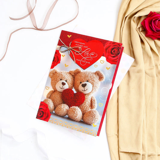 Sweetheart Love Teddy Greeting Card With Envelope