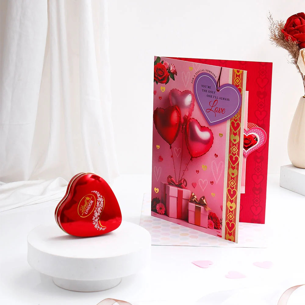 Lindt Chocolate With The One I'll Always Love Greeting Card and Envelope